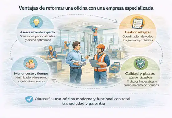 Ventajas de reformar una oficina en Madrid con una empresa especializada en reformas